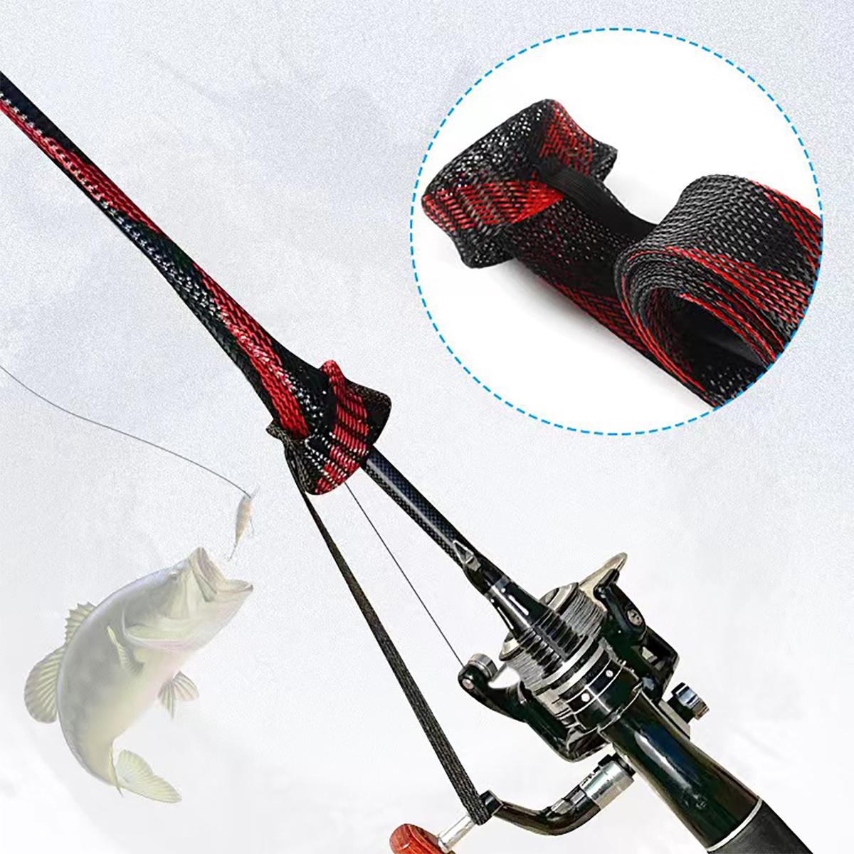 Fishing Rod Ice - Angelruten-Schutzhülle aus Stricknetz, Angelzubehör Geeignet für