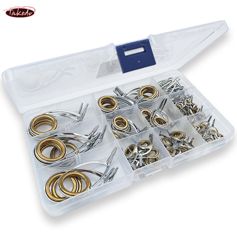 Fishing Rod Building Kit - TAKEDO TN75-1 5er-Set Spinnrutenführungen aus Edelstahl