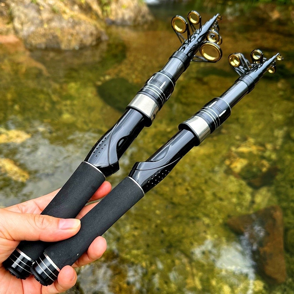 Fishing Rod Tip Replacement - 30T Kohlefaser Ausziehbare Angelrute mit Kohlefaser-Spitze,