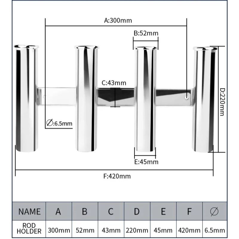 Edelstahl 4-Röhren-Rutenhalter – Fishing Rod Holder Bewertung und Preis