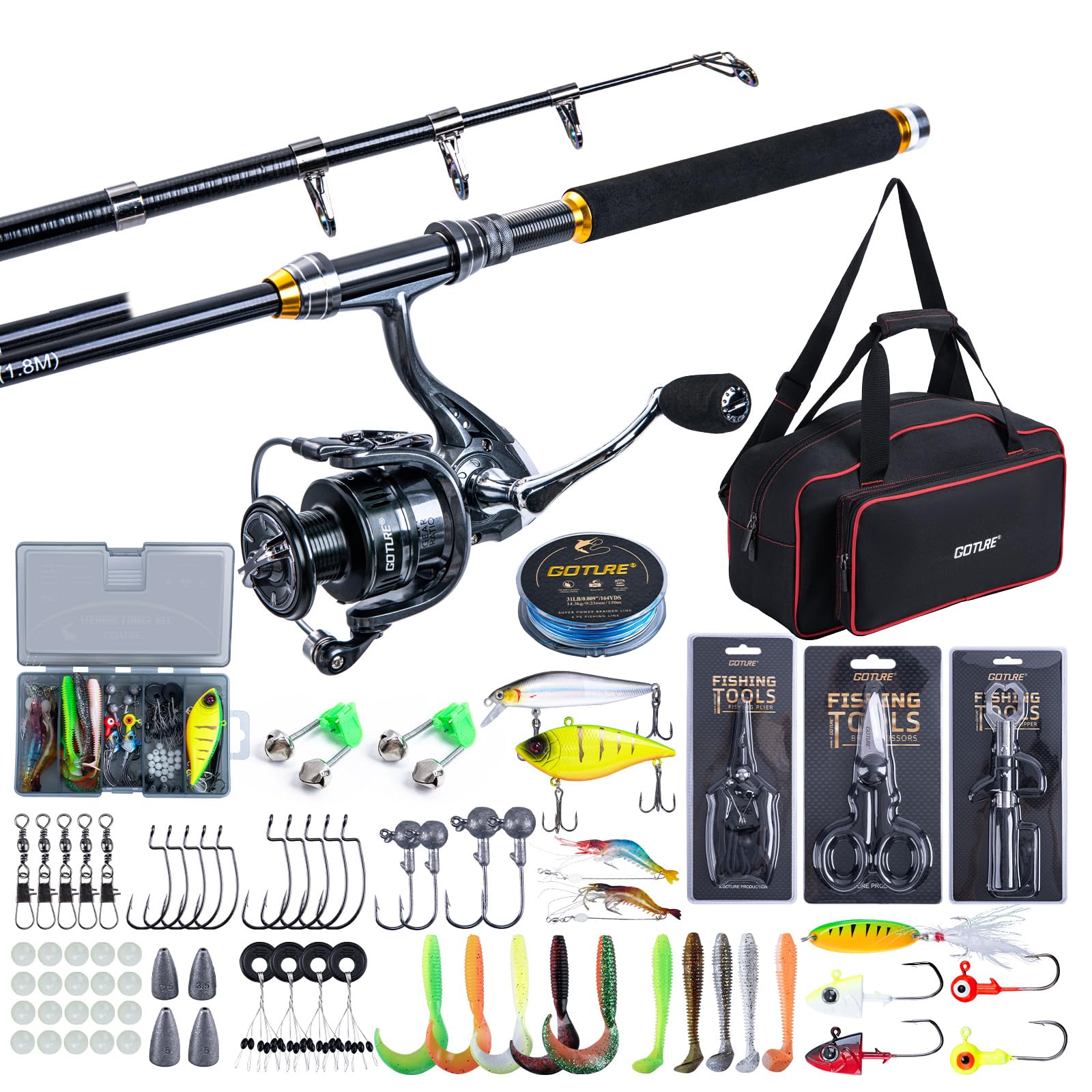 Goture Fishing Teleskoprute un – Fishing Rod Combo Bewertung und Preis